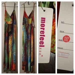 NWT Morefeel Womens Colorful Dress